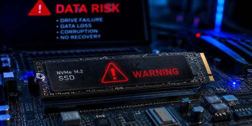 Riscos de manter dados em um uma memória SSD NVMe M.2